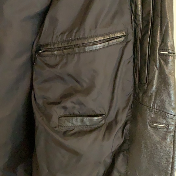 BLACK LEATHER JACKET - Picture 6 of 7